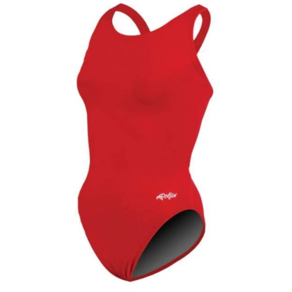 Dolphin Brand Red One Piece Swimsuit Size 32